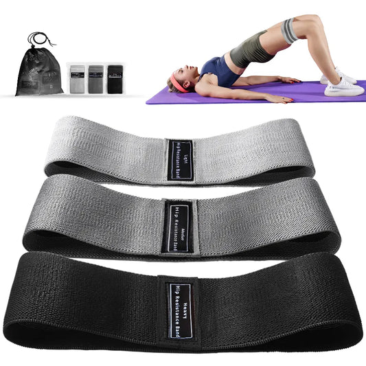 Fabric Resistance Bands for Glutes & Thighs – Elastic Hip Booty Loop Bands for Squats, Leg Workouts, Yoga, Fitness & Home Gym Training