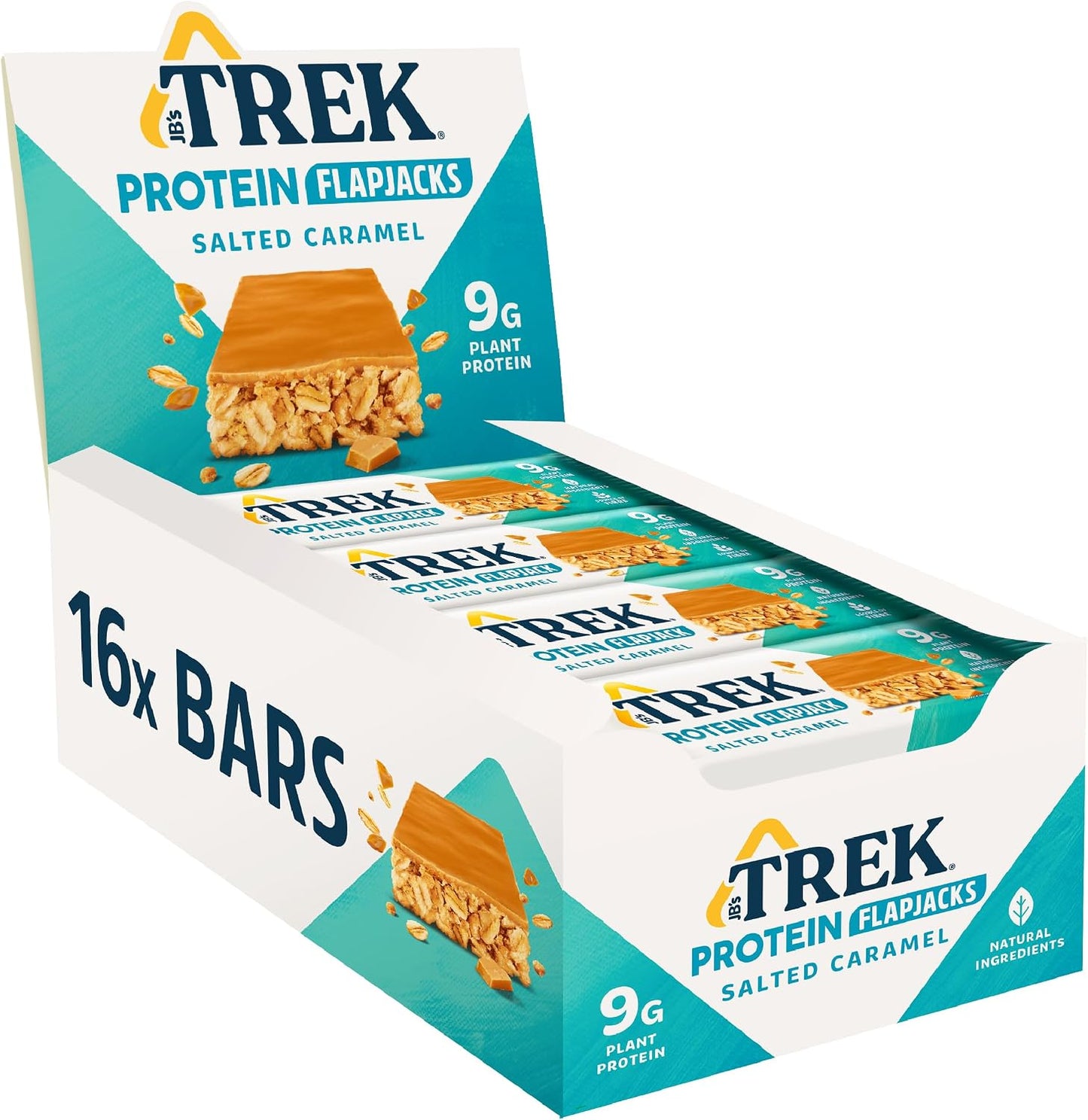 Protein Flapjack Salted Caramel 16X50G Plant-Based Protein, Vegan