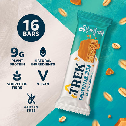 Protein Flapjack Salted Caramel 16X50G Plant-Based Protein, Vegan