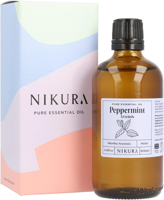 Peppermint Essential Oil (Arvensis) 100ml – Pure & Natural Vegan UK-Made Oil for Aromatherapy, Diffusers, Home Fragrance, Hair Care, Candle & Soap Making