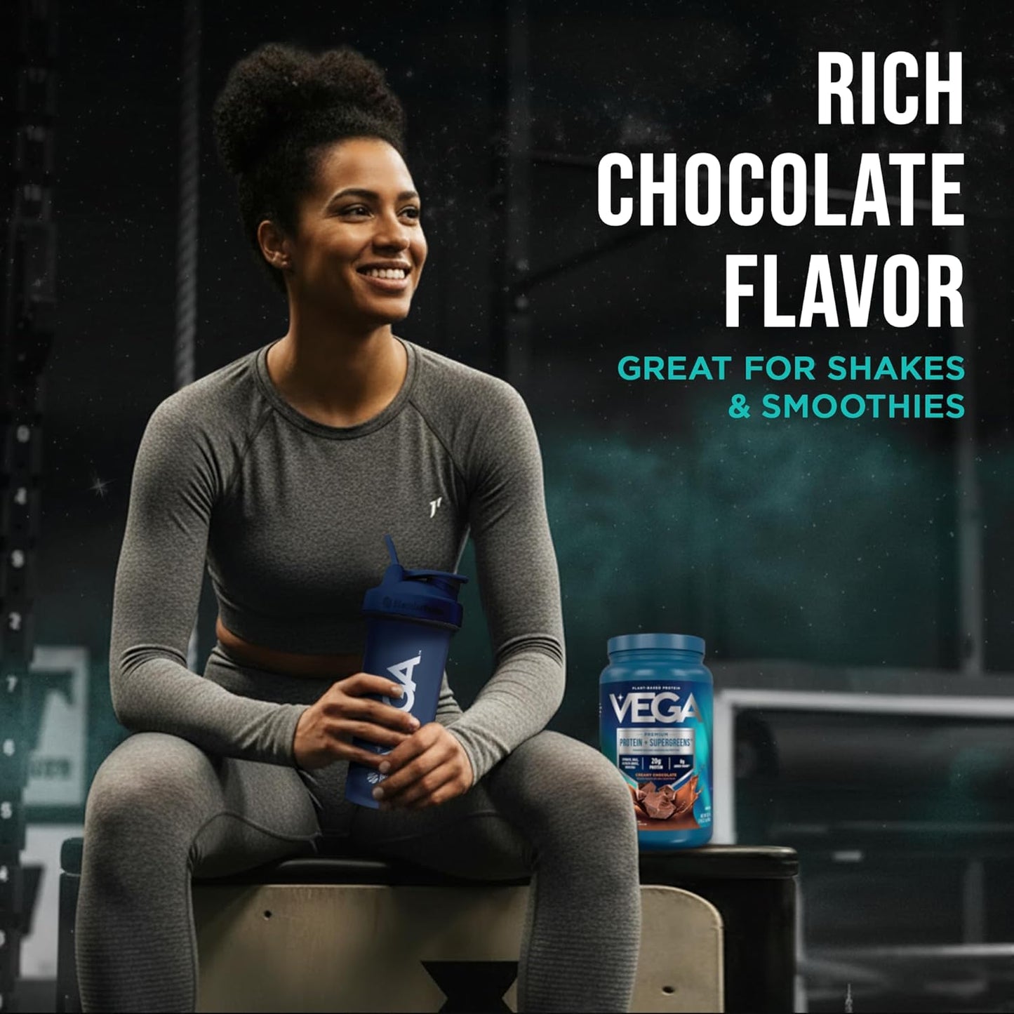 Premium Protein + Supergreens, Chocolate – 20G n Protein, Dairy & Gluten Free, 28.8 Oz (25 Servings)
