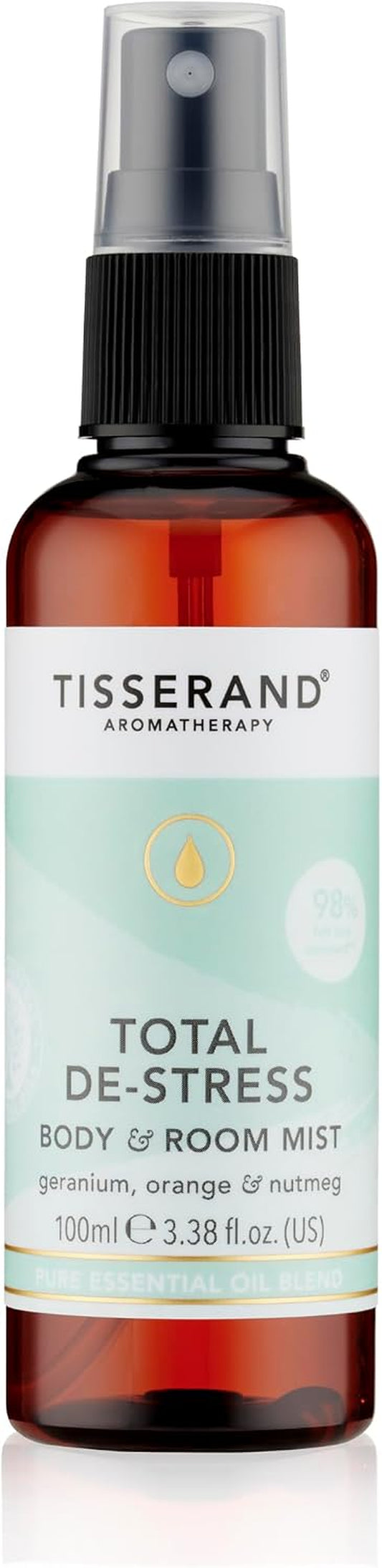 Total De-Stress Body & Room Mist – 100ml | Relaxing Aromatherapy Spray for Body, Home, Bedroom & Linen | Calming Fragrance Mist