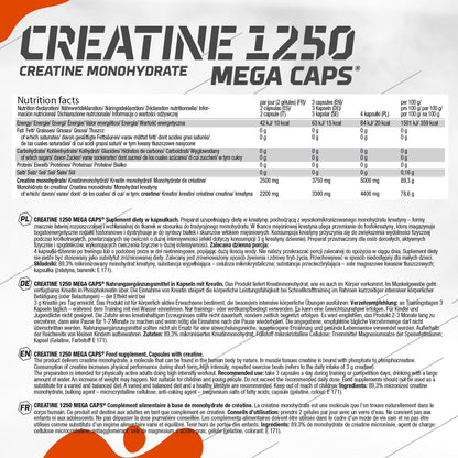 Olimp Creatine 1250 Mega Caps – 400 Capsules | High-Strength Creatine Monohydrate Sports Supplement for High-Intensity Exercise & Strength Training