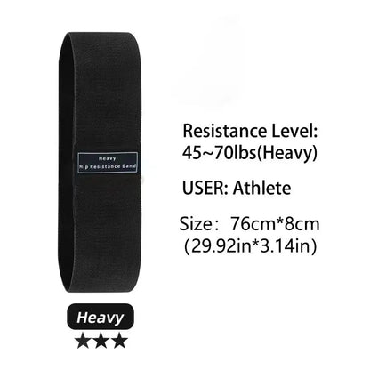Fabric Resistance Bands for Glutes & Thighs – Elastic Hip Booty Loop Bands for Squats, Leg Workouts, Yoga, Fitness & Home Gym Training