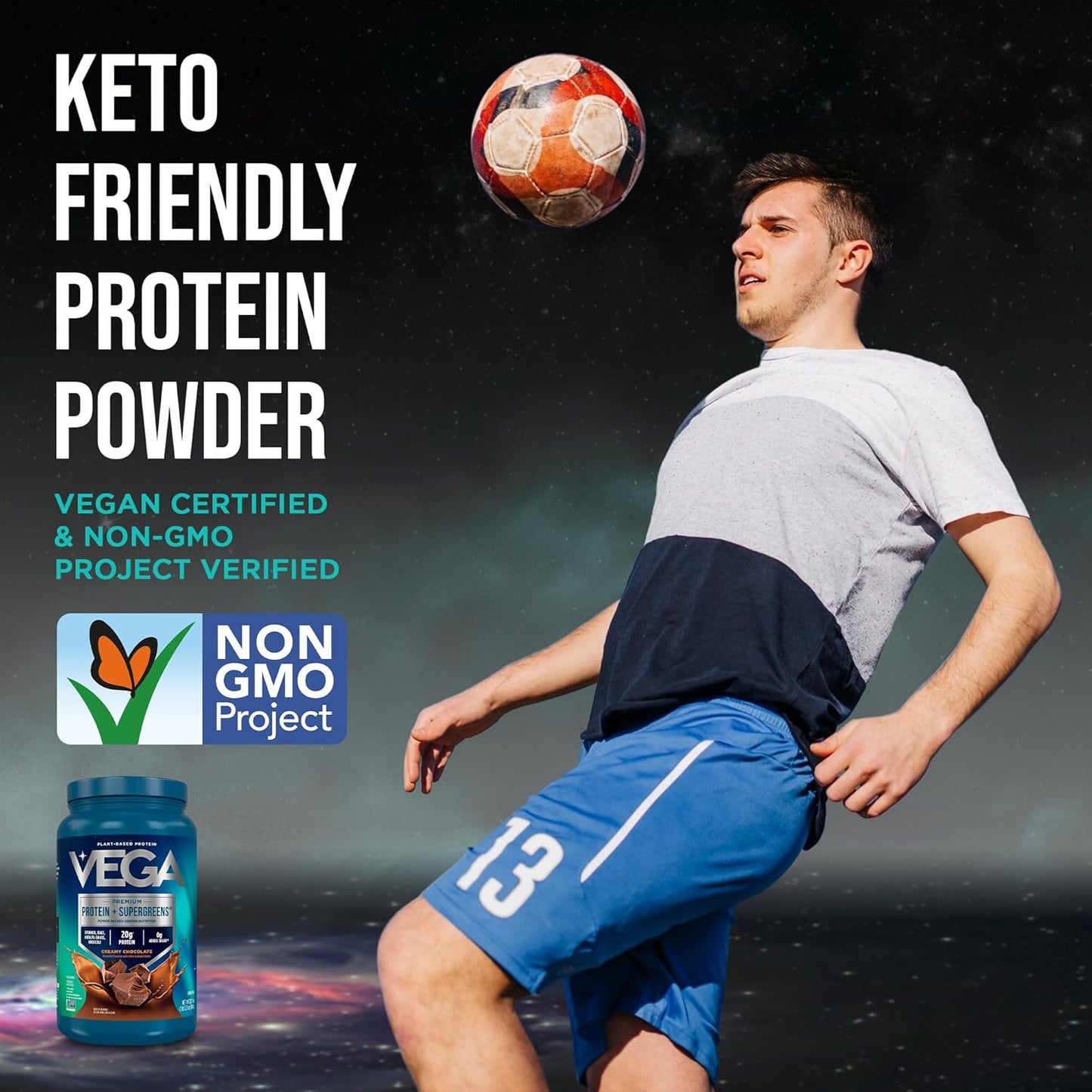 Premium Protein + Supergreens, Chocolate – 20G n Protein, Dairy & Gluten Free, 28.8 Oz (25 Servings)