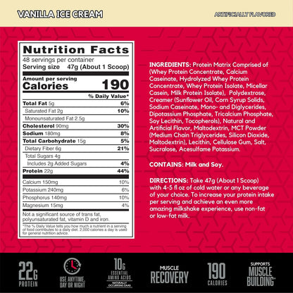 SYNTHA-6 Premium Protein Powder, 6G Fiber, Whey Isolate, 48 Servings | Multi-Source Protein Blend with Whey Isolate, Micellar Casein and Milk Protein Isolate, Fiber and Healthy Fats
