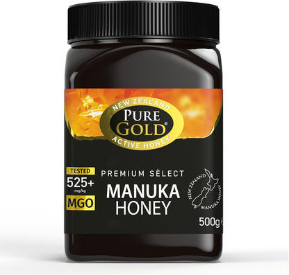 Manuka Honey 525+ MGO Certified – 500g Premium New Zealand Raw & Unpasteurised Honey, Ethically Sourced & Home Traceable - 1 Pack