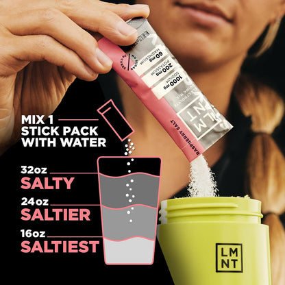 LMNT Zero Sugar Electrolyte Drink Mix – Raspberry Salt, Hydration Powder with Sodium, Potassium & Magnesium – 30 Stick Packs