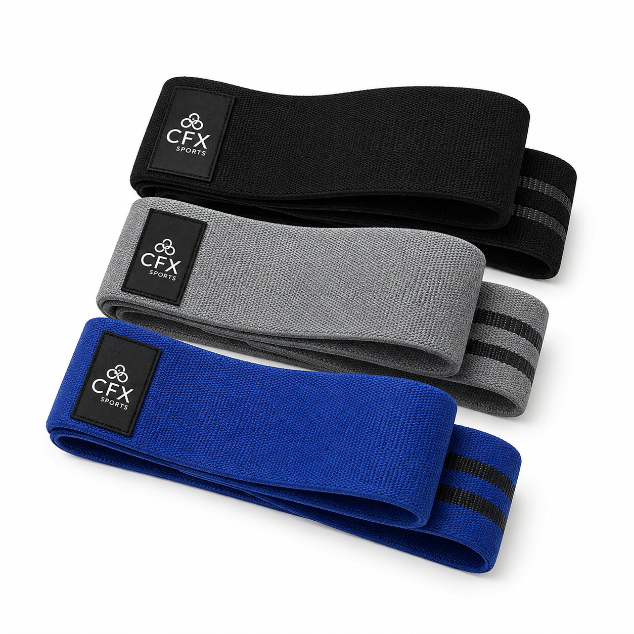 3-Piece Fabric Resistance Bands Set – Non-Slip Exercise Bands