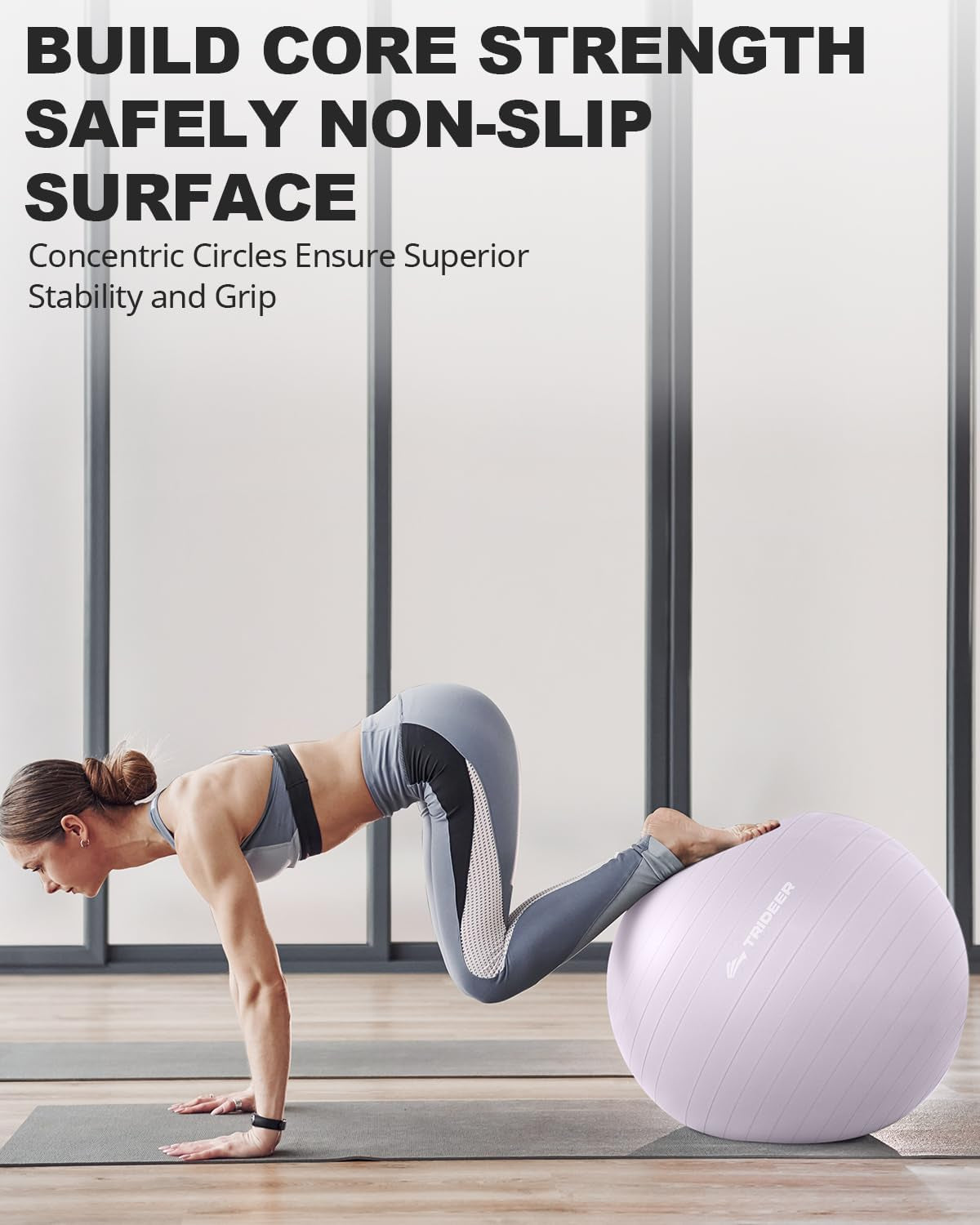 Professional Exercise & Yoga Ball with Pump – Anti-Burst Heavy Duty Gym Ball for Pilates, Fitness, Core Training, Balance & Office Chair