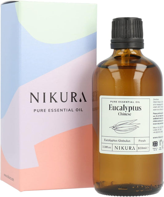 Eucalyptus Essential Oil 100ml – 100% Pure & Natural Vegan Oil for Aromatherapy, Diffusers, Shower, Bath, Massage & Home Fragrance – UK Made