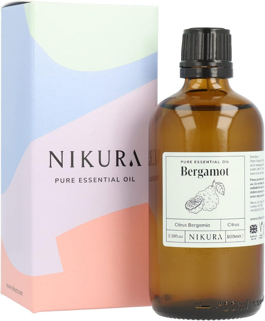 Bergamot Essential Oil 100ml – 100% Pure & Natural, Vegan UK-Made Aromatherapy Oil for Diffusers, Humidifiers, Bath, Candle & Soap Making