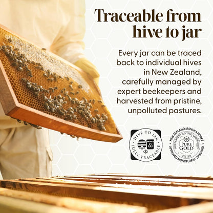 Manuka Honey 525+ MGO Certified – 500g Premium New Zealand Raw & Unpasteurised Honey, Ethically Sourced & Home Traceable - 1 Pack