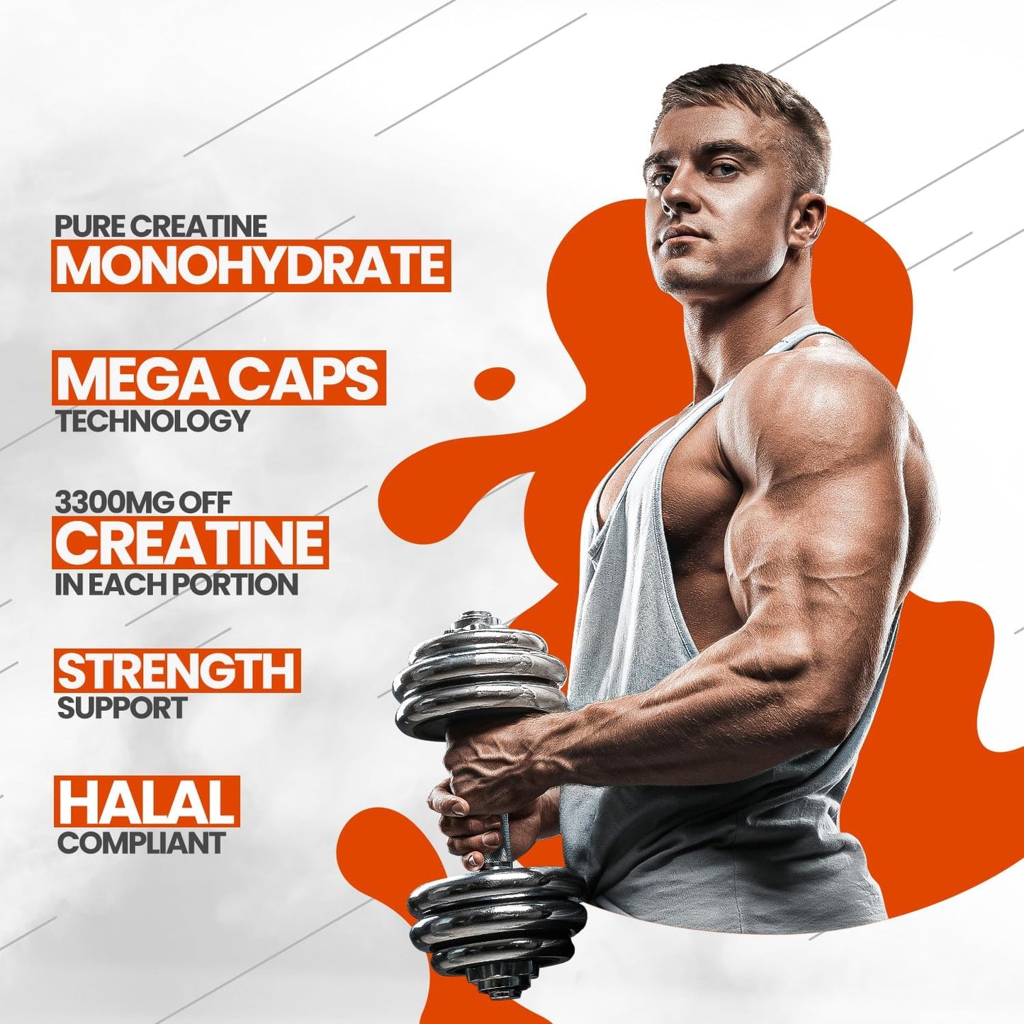 Olimp Creatine 1250 Mega Caps – 400 Capsules | High-Strength Creatine Monohydrate Sports Supplement for High-Intensity Exercise & Strength Training