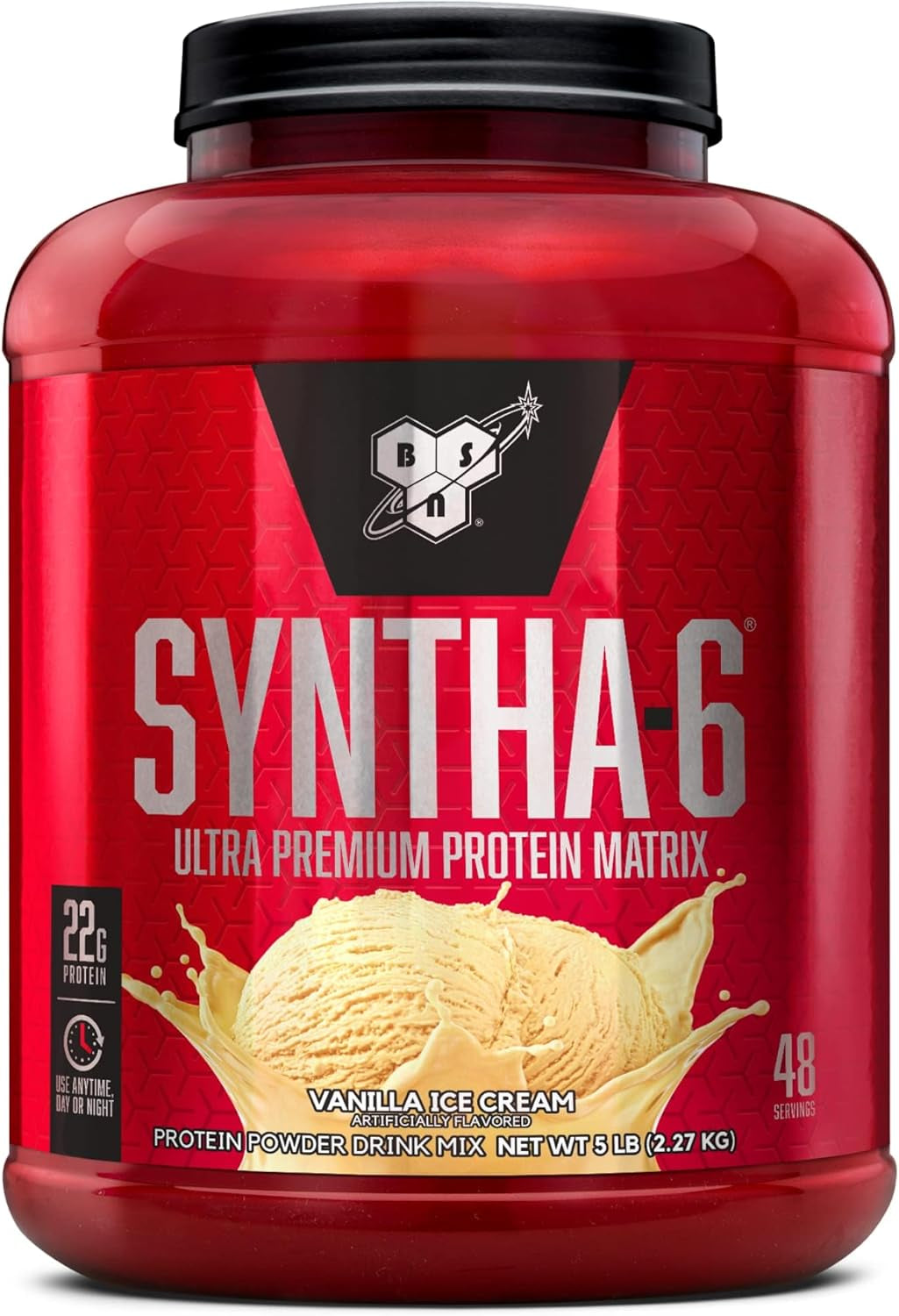 SYNTHA-6 Premium Protein Powder, 6G Fiber, Whey Isolate, 48 Servings | Multi-Source Protein Blend with Whey Isolate, Micellar Casein and Milk Protein Isolate, Fiber and Healthy Fats