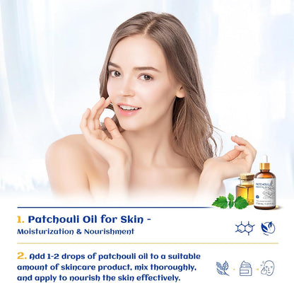 Patchouli Essential Oil for Diffuser,Aromatherapy,Skin&Hair Care | for Facial Care, Hair Use, Aroma Diffuser, Candle Craft,Soap Making&Diy Perfume-Daily Bottle 30Ml/1 Fl Oz