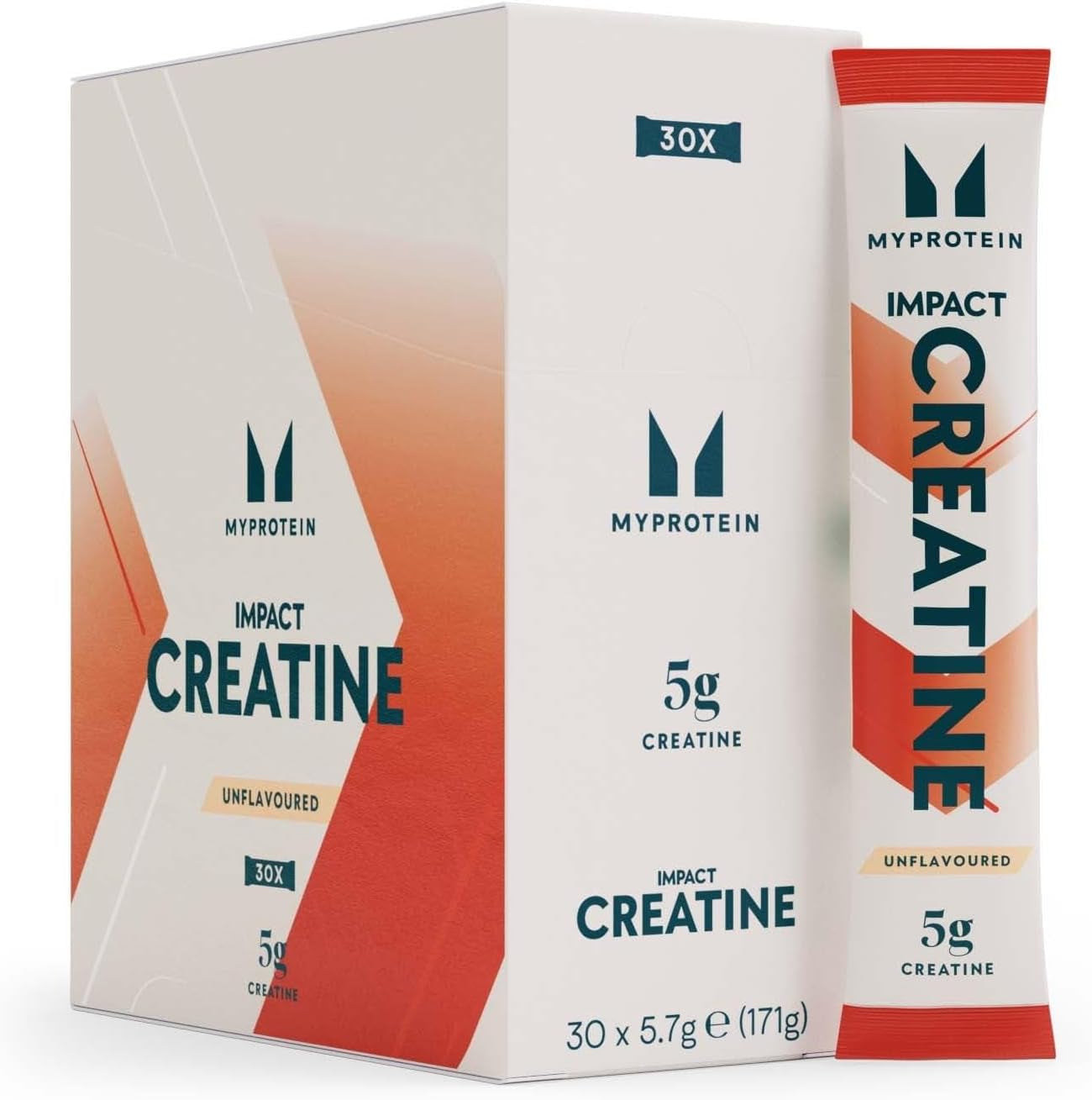 Impact Creatine Sachets | 30 X 5G (30 Servings) | Single-Serve Pure Micronised Creatine Monohydrate Powder | 5G per Serving | Supports High-Intensity Training & Recovery | Unflavoured